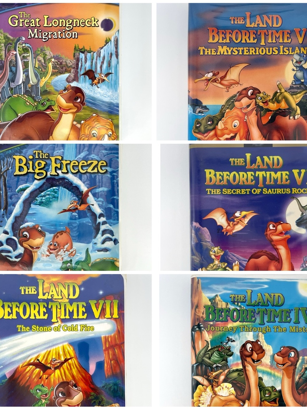 Universal The Land Before Time VHS LOT of 6 gently used vintage